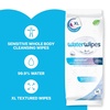 image:imageWaterWipes Sensitive Whole Body Cleansing Wipes 999 Purified Water XL Textured Wipes Incontinence Care Fragrance Free 360 Count 12 Packs30 Count Pack of 12