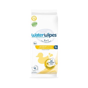 image:imageWaterWipes Sensitive Bathing Wipes 3In1 Cleans Cares Protects 999 Water Unscented amp Hypoallergenic 16 Count 1 Pack16 Count Pack of 12
