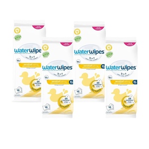 image:imageWaterWipes Sensitive Bathing Wipes 3In1 Cleans Cares Protects 999 Water Unscented amp Hypoallergenic 16 Count 1 Pack16 Count Pack of 4